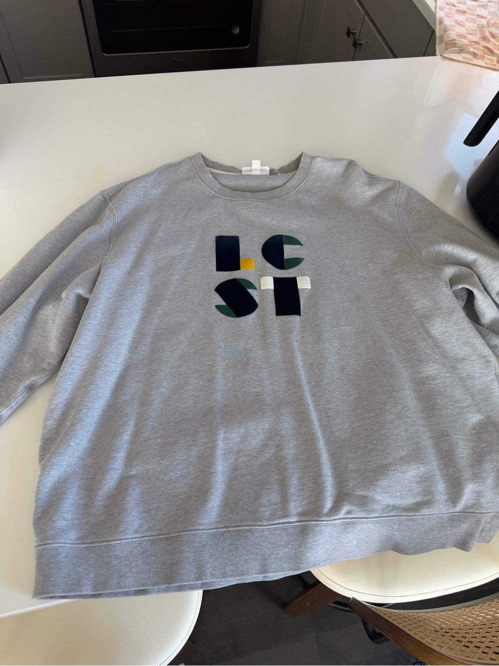 Lacoste gray crew neck